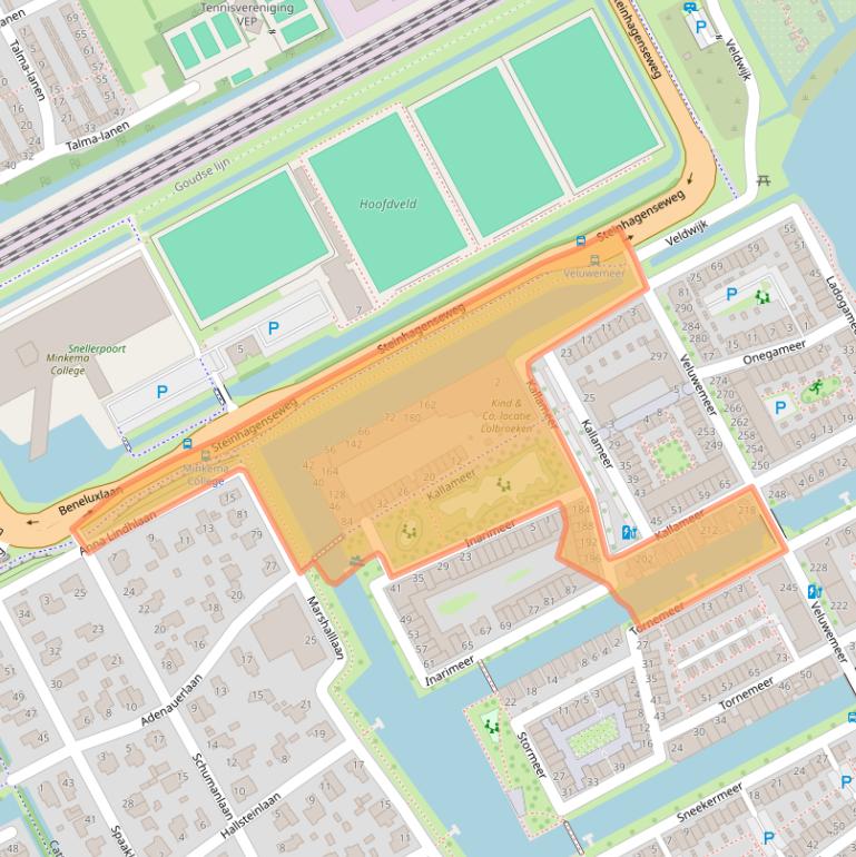 Kaart van postcodegebied 3446JG.