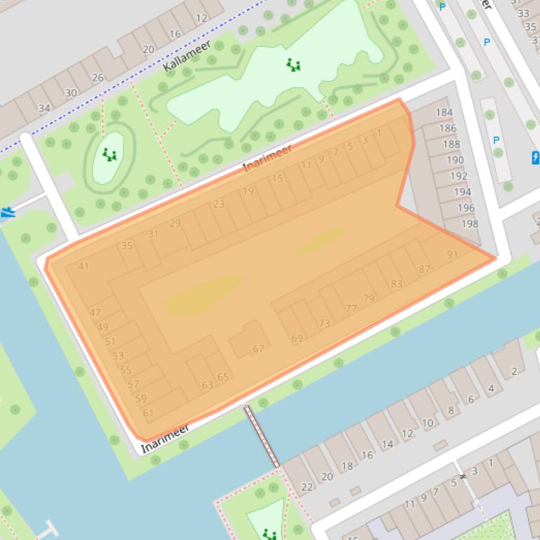 Kaart van postcodegebied 3446JJ.