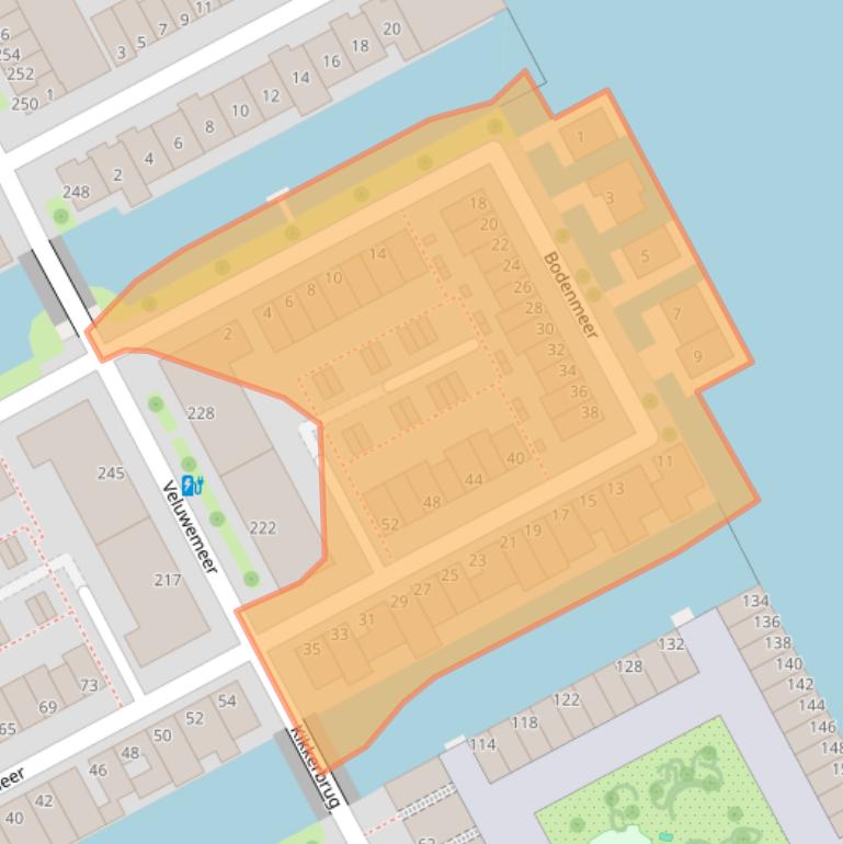 Kaart van postcodegebied 3446JK.