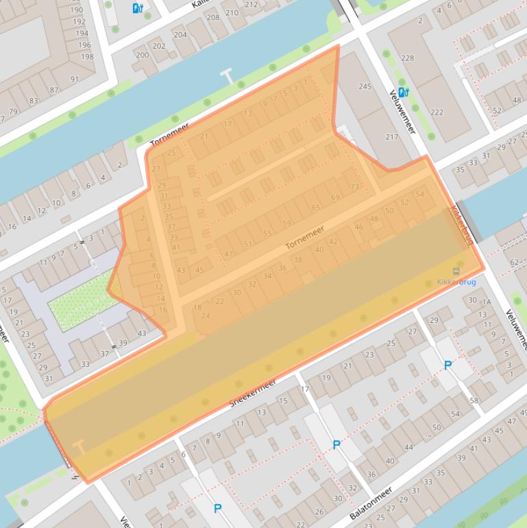 Kaart van postcodegebied 3446JL.