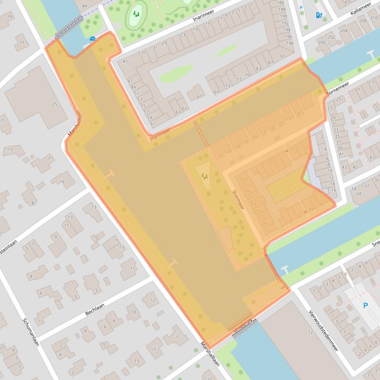 Kaart van postcodegebied 3446JM.