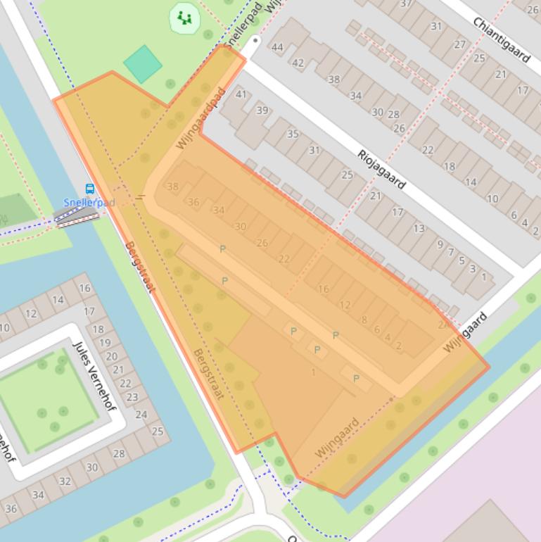 Kaart van postcodegebied 3446WB.