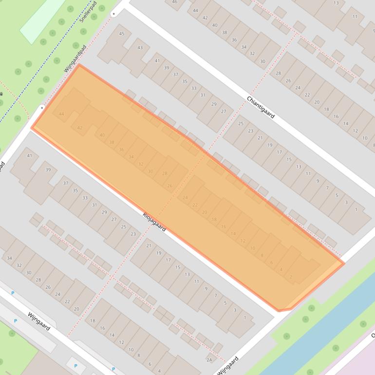 Kaart van postcodegebied 3446WD.