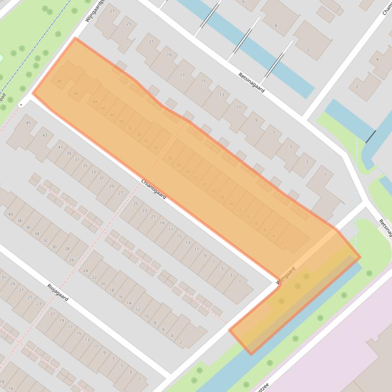 Kaart van postcodegebied 3446WG.