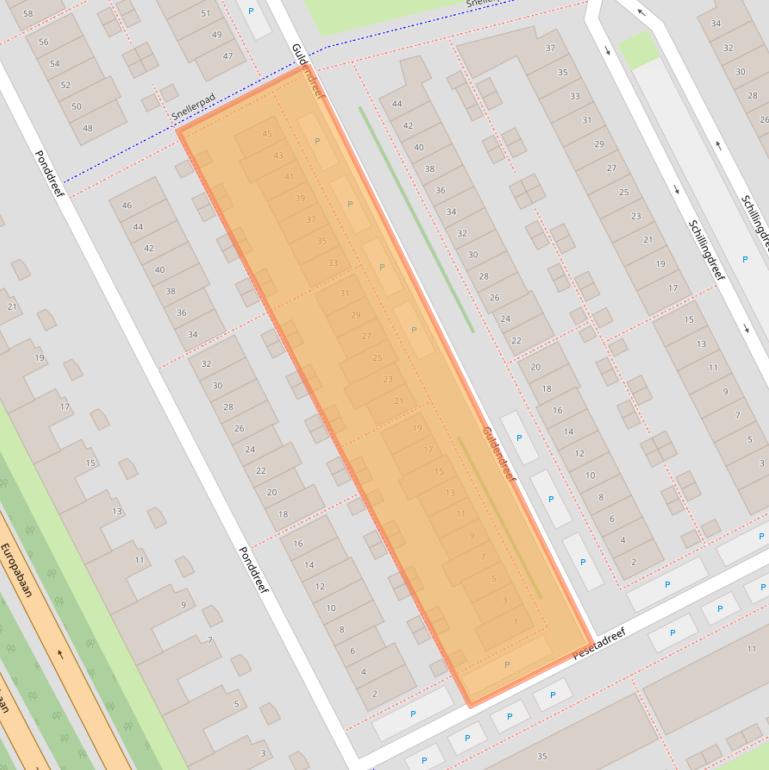 Kaart van postcodegebied 3446XD.