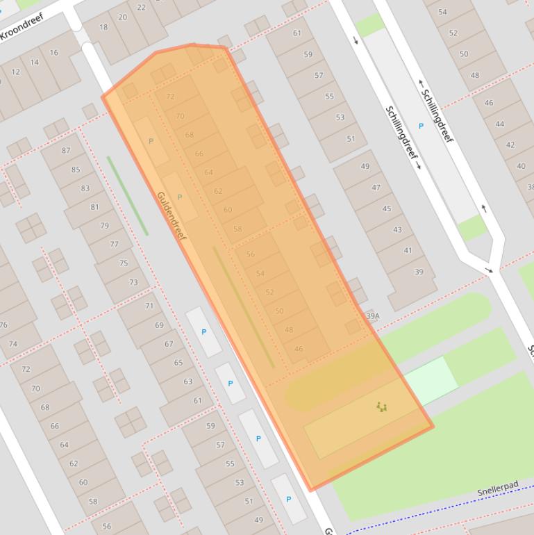 Kaart van postcodegebied 3446XH.