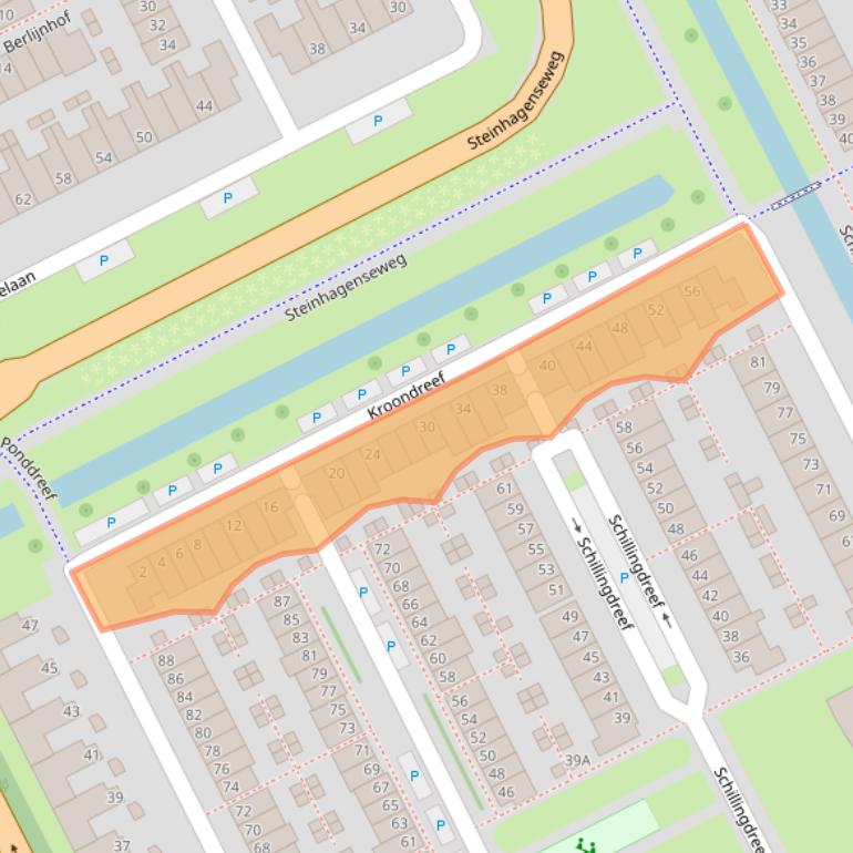 Kaart van postcodegebied 3446XJ.