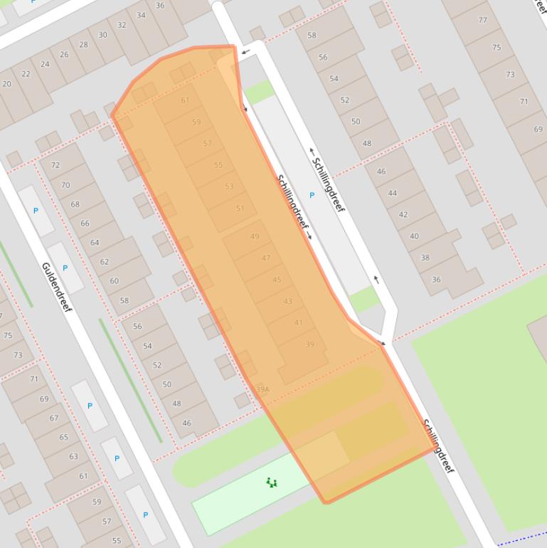 Kaart van postcodegebied 3446XL.