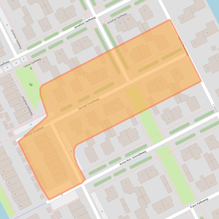 Kaart van postcodegebied 3446ZG.