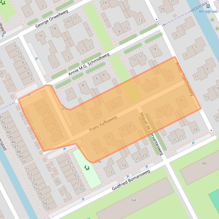 Kaart van postcodegebied 3446ZK.