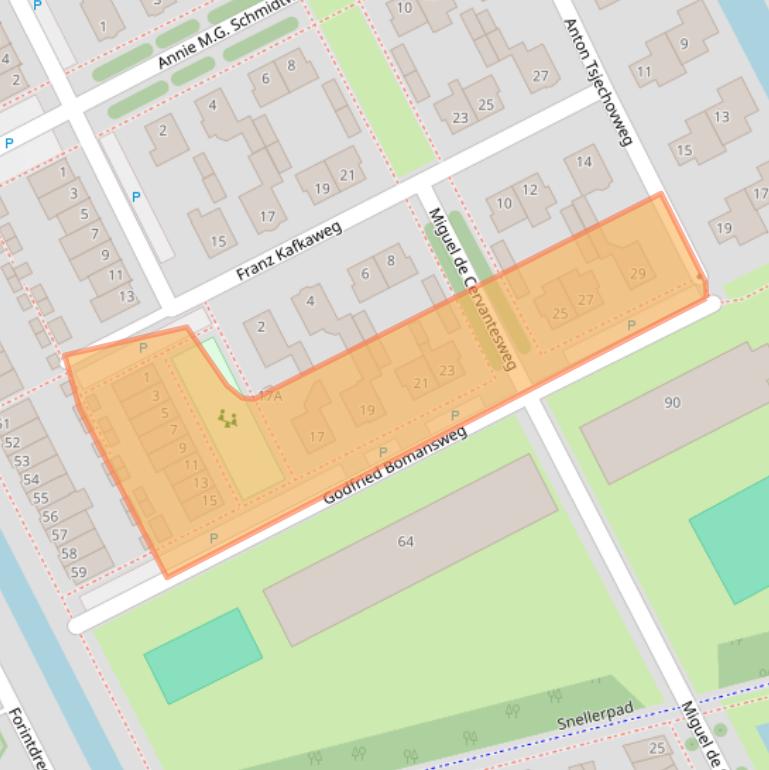 Kaart van postcodegebied 3446ZM.