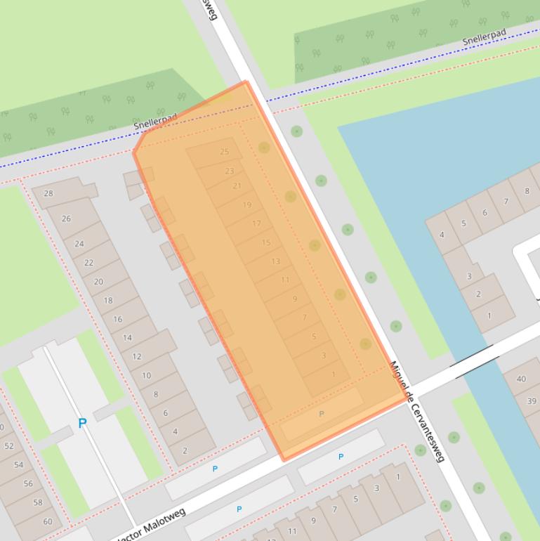 Kaart van postcodegebied 3446ZR.