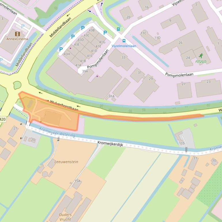 Kaart van postcodegebied 3447GH.