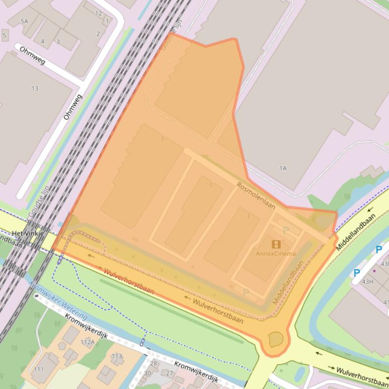 Kaart van postcodegebied 3447GL.