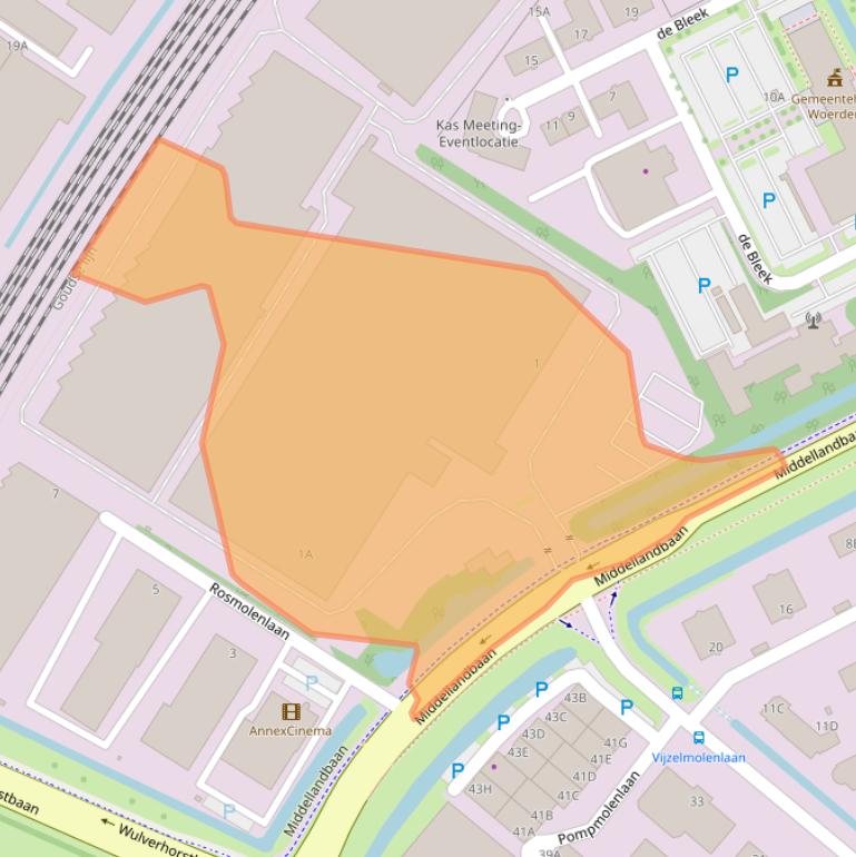 Kaart van postcodegebied 3447GP.