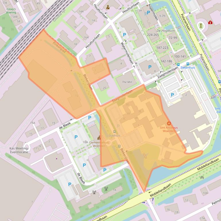 Kaart van postcodegebied 3447GR.