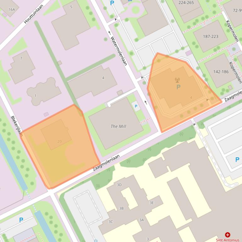 Kaart van postcodegebied 3447GS.