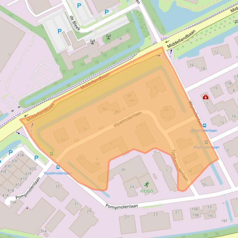 Kaart van postcodegebied 3447GX.