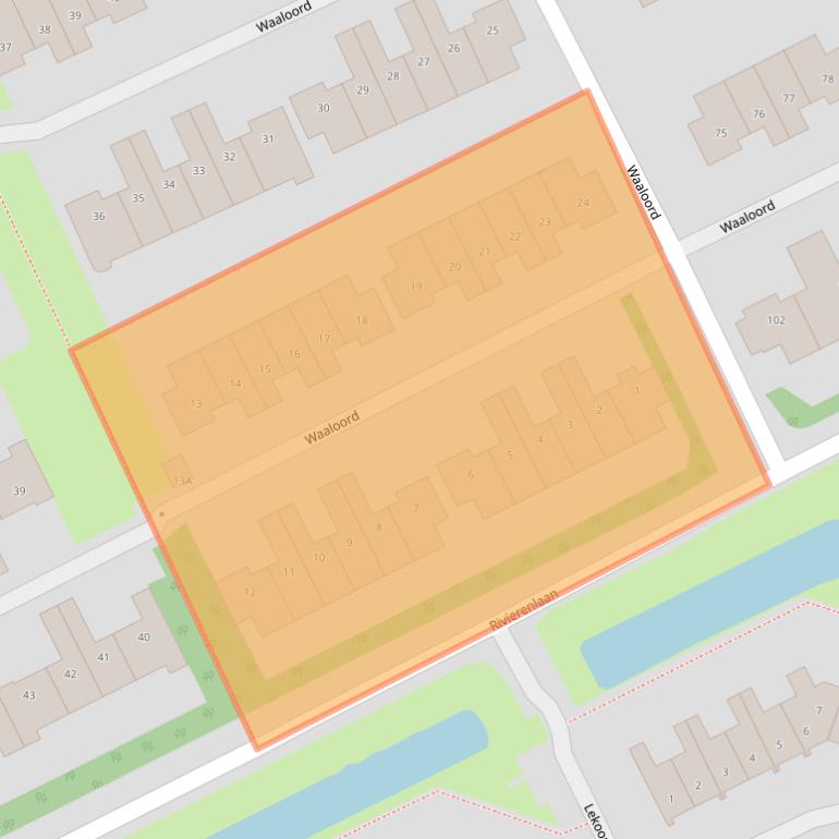 Kaart van postcodegebied 3448BD.