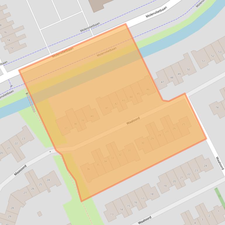 Kaart van postcodegebied 3448BE.