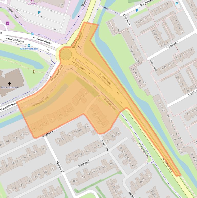 Kaart van postcodegebied 3448BG.