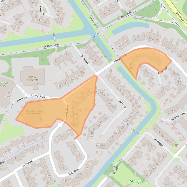 Kaart van postcodegebied 3448CD.