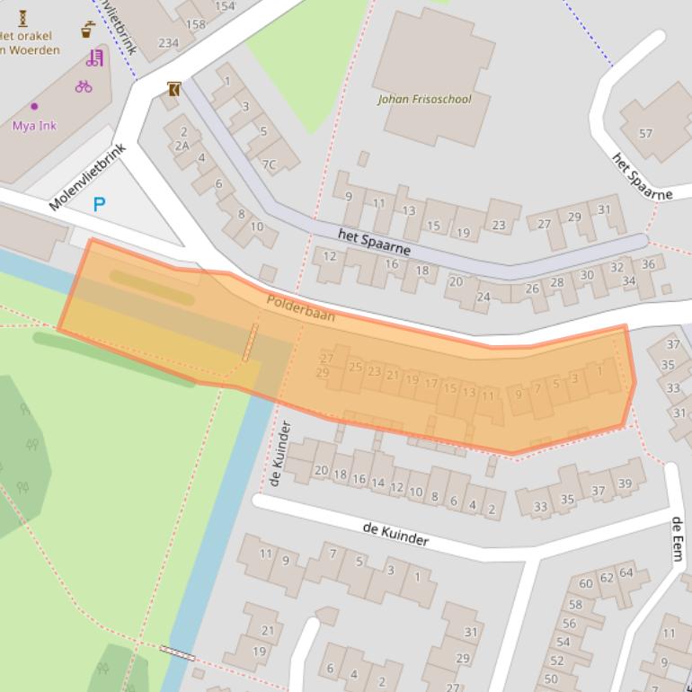 Kaart van postcodegebied 3448DA.