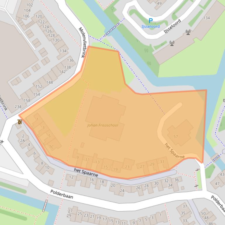 Kaart van postcodegebied 3448DX.