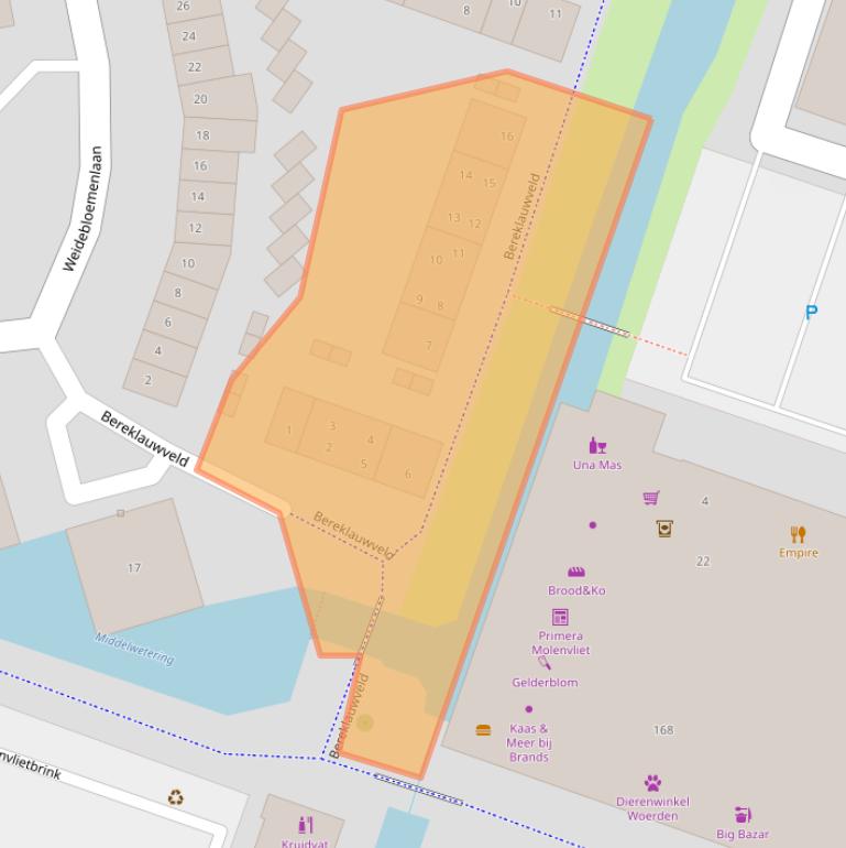 Kaart van postcodegebied 3448EA.