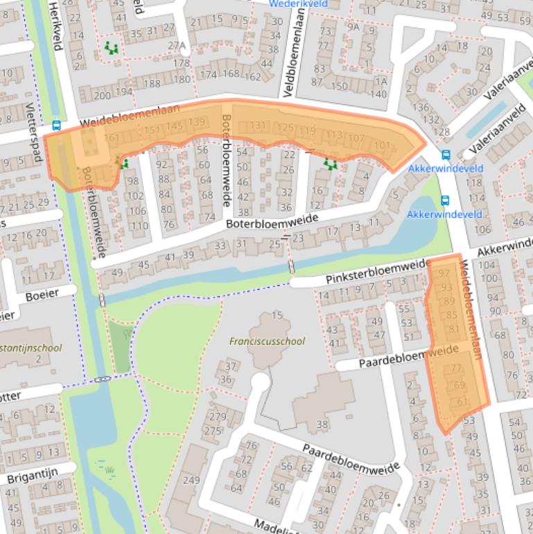 Kaart van postcodegebied 3448HC.