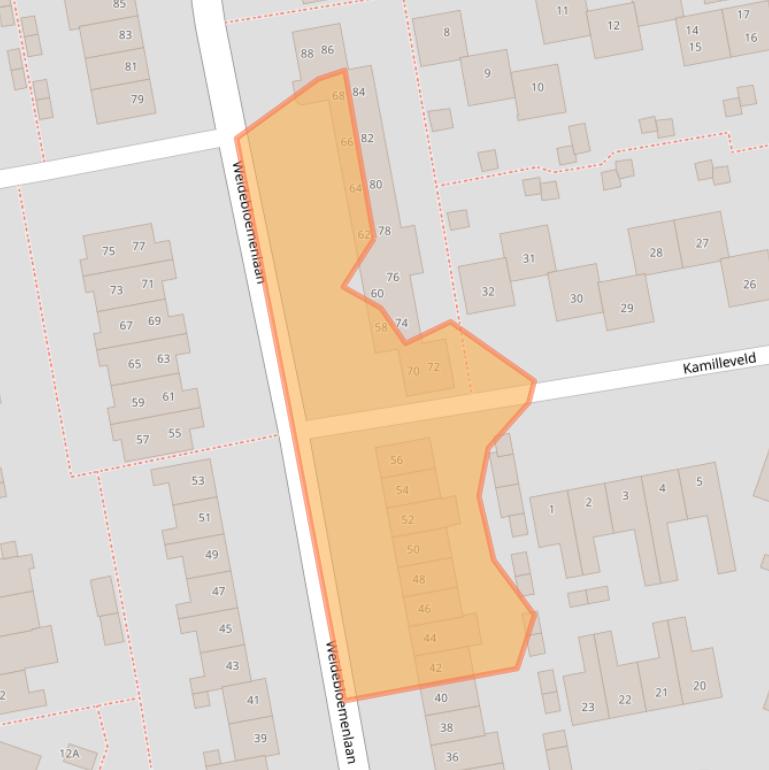 Kaart van postcodegebied 3448HG.