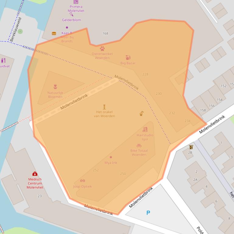 Kaart van postcodegebied 3448HS.