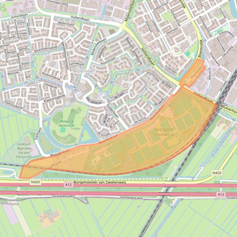Kaart van postcodegebied 3448HV.