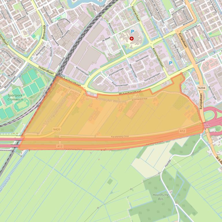 Kaart van postcodegebied 3448HW.