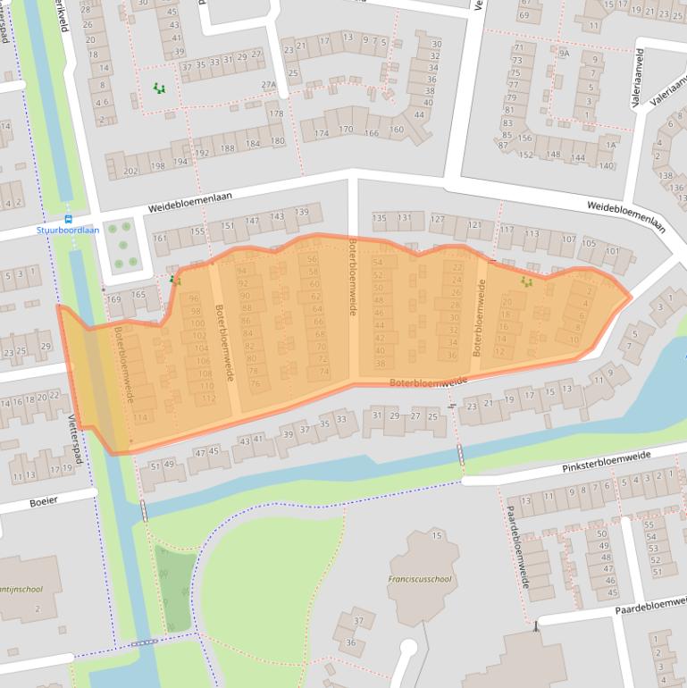 Kaart van postcodegebied 3448HX.