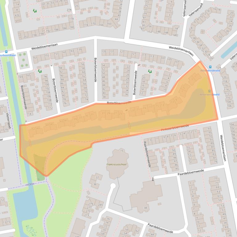 Kaart van postcodegebied 3448HZ.