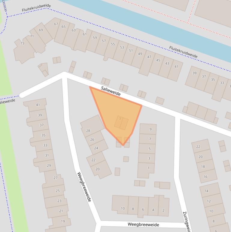 Kaart van postcodegebied 3448JC.