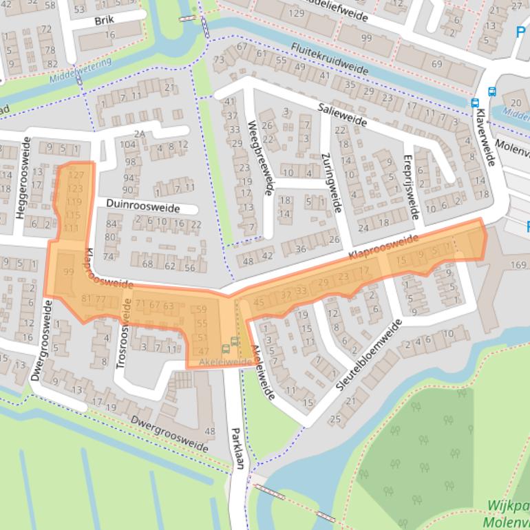 Kaart van postcodegebied 3448JJ.