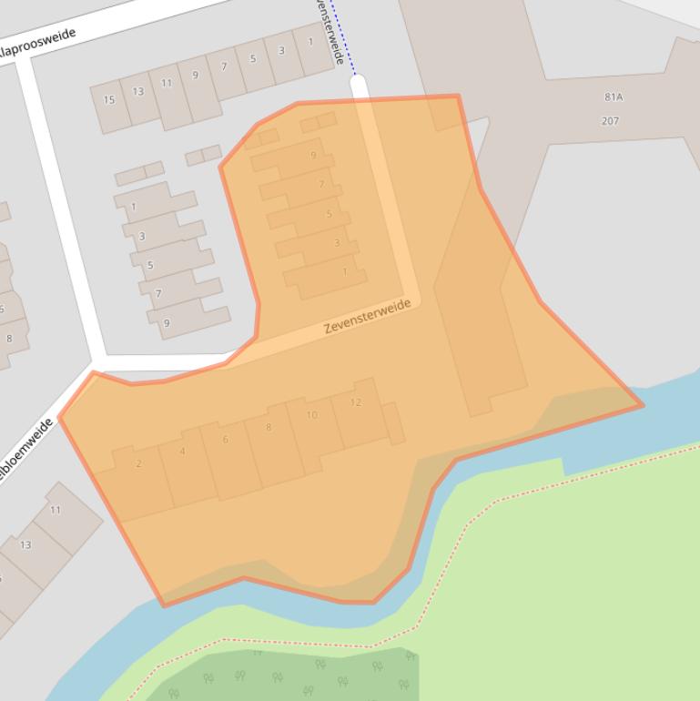 Kaart van postcodegebied 3448JT.