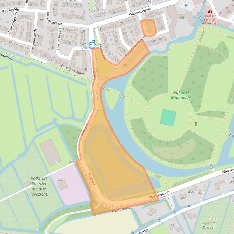 Kaart van postcodegebied 3448JW.