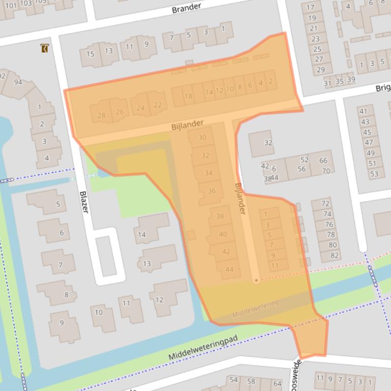 Kaart van postcodegebied 3448KD.