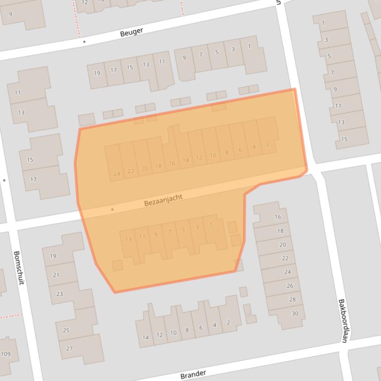 Kaart van postcodegebied 3448KJ.