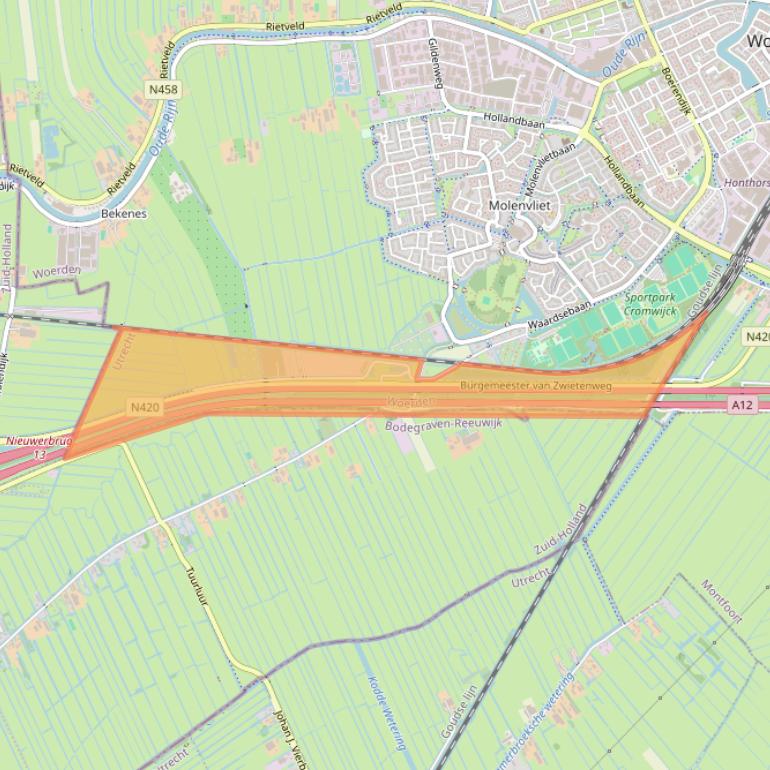 Kaart van postcodegebied 3448SB.