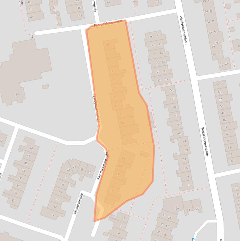 Kaart van postcodegebied 3448TJ.