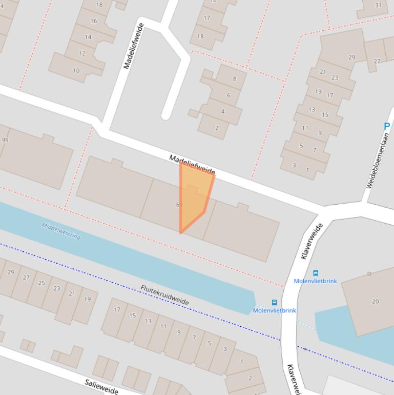 Kaart van postcodegebied 3448TN.