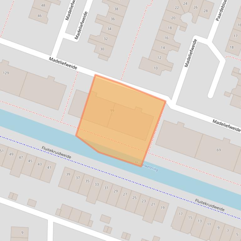 Kaart van postcodegebied 3448TR.
