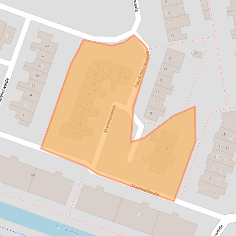 Kaart van postcodegebied 3448TX.