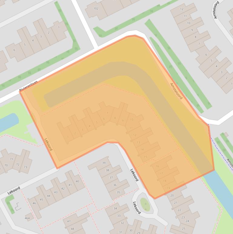 Kaart van postcodegebied 3448VP.