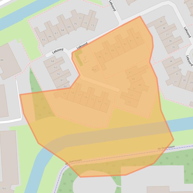 Kaart van postcodegebied 3448VS.