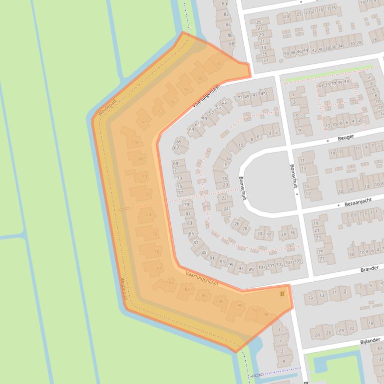Kaart van postcodegebied 3448WP.